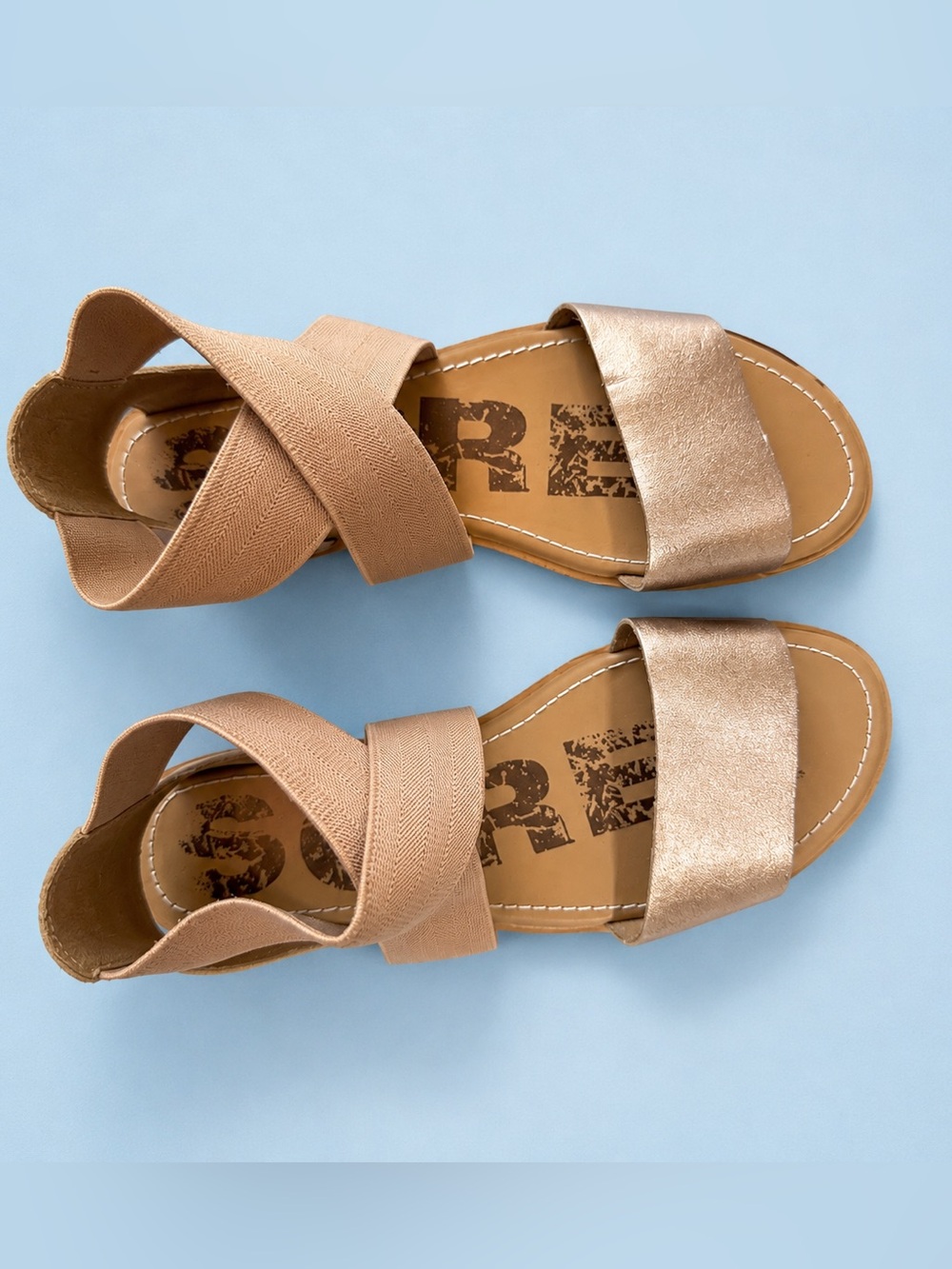 Sorel Ella Sandals NWOT Metallic Size 8.5 - Picture 1 of 7